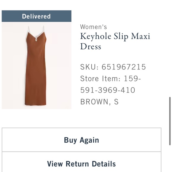 NWT Abercrombie dress, brown sz small - Picture 2 of 10